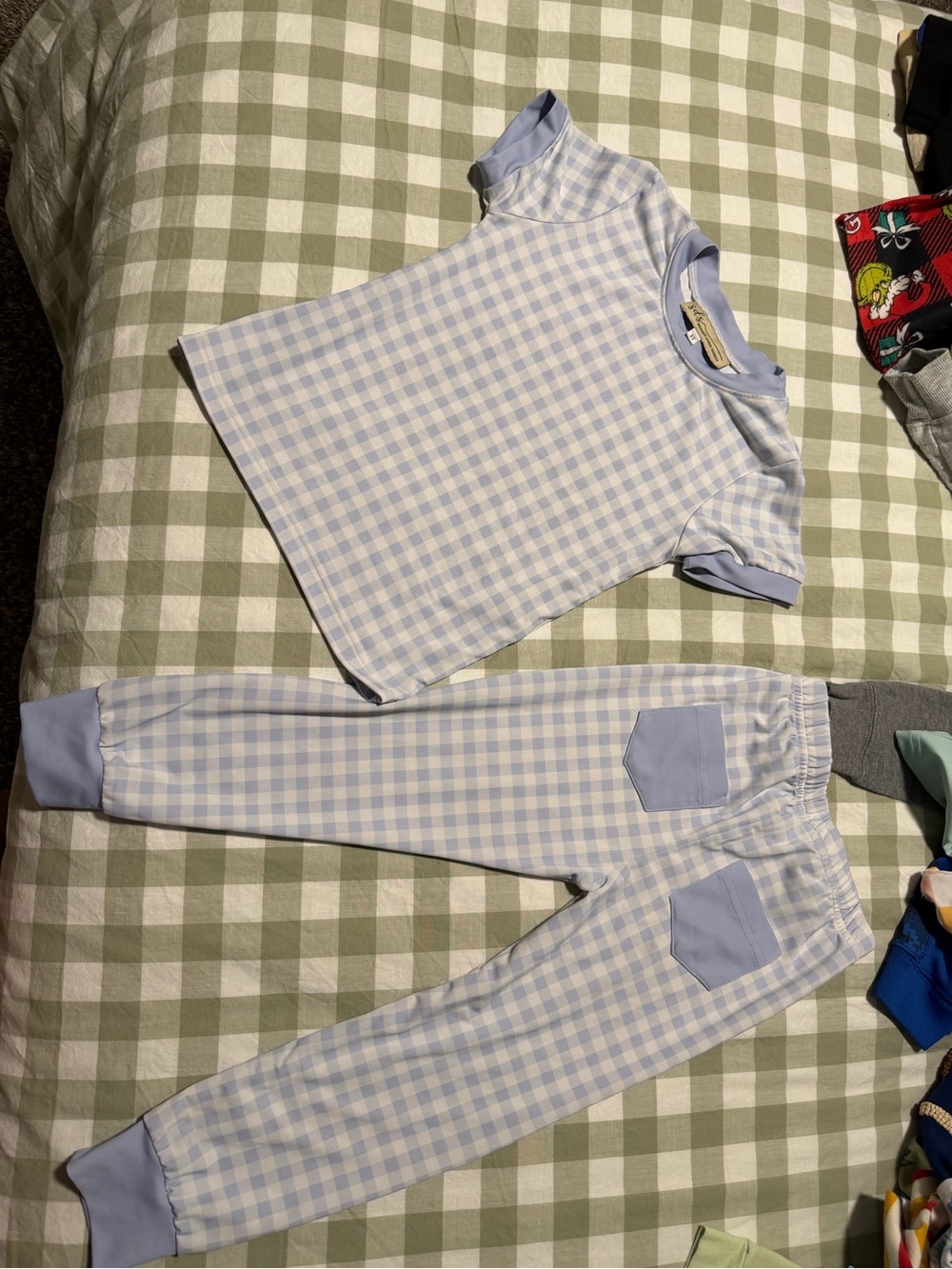 Gingham Short Sleeve pj set